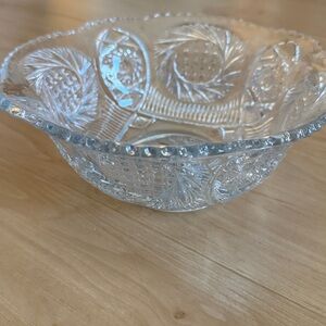 RARE ANTIQUE ESPG MCKEE SUNBURST AKA AZTEC SUNBURST 9” DIAMETER BOWL 1905-1925